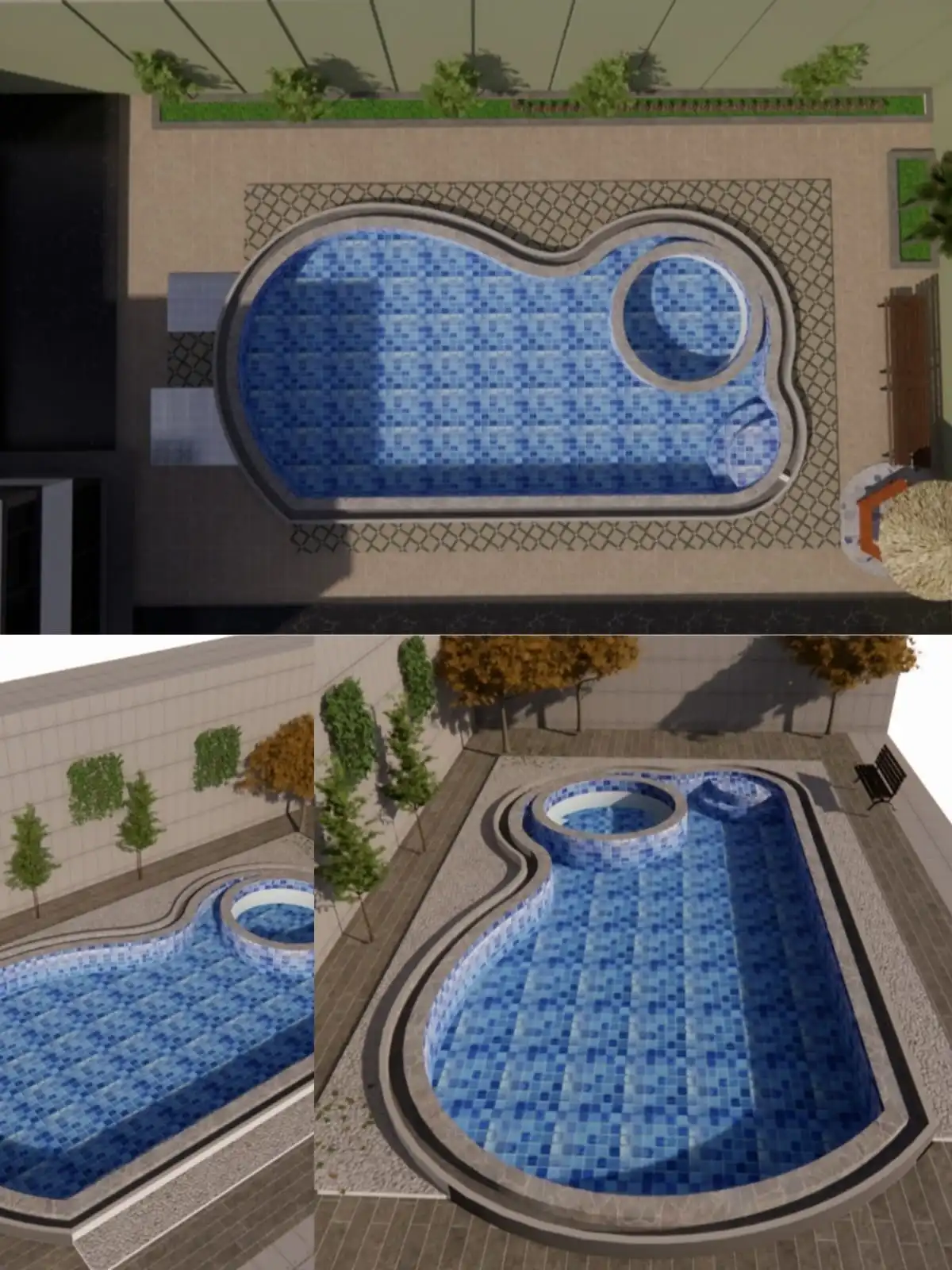 Jasa Desain Kolam Renang 3D Modern